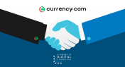 Illustration depicting new partnership between Currency.com and the Chamber of Digital Commerce
