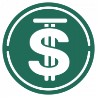 USDD logo that uses a white dollar sign with a white strip above inside a green circle