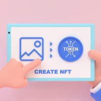 A dashboard representing an image transforming into an NFT