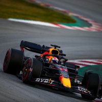 Red Bull's 2022 challenger on the Barcelona race track during winter testing