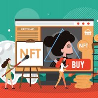 An illustration of an NFT marketplace