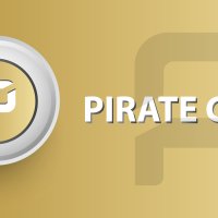 The Pirate Chain logo on a yellow background