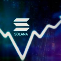 Solana logo in front of a price graph