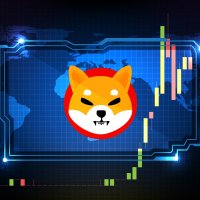 The Shiba Inu logo in front of a price graph