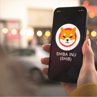 Shiba Inu logo on mobile phone