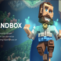 Introduction screen to The Sandbox virtual game