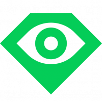 Green and white LooksRare logo