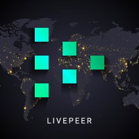 Livepeer logo on a night-time map of the world