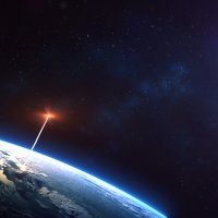 Rocket launch enters orbit from Earth