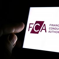 Financial Conduct Authority logo on a screen