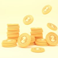 Stacks of Zcash coins with additional single coins
