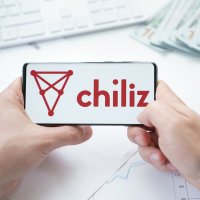 Chiliz logo on mobile phone