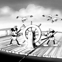 Still from the 1928 Walt Disney movie, 'Steamboat Willie'