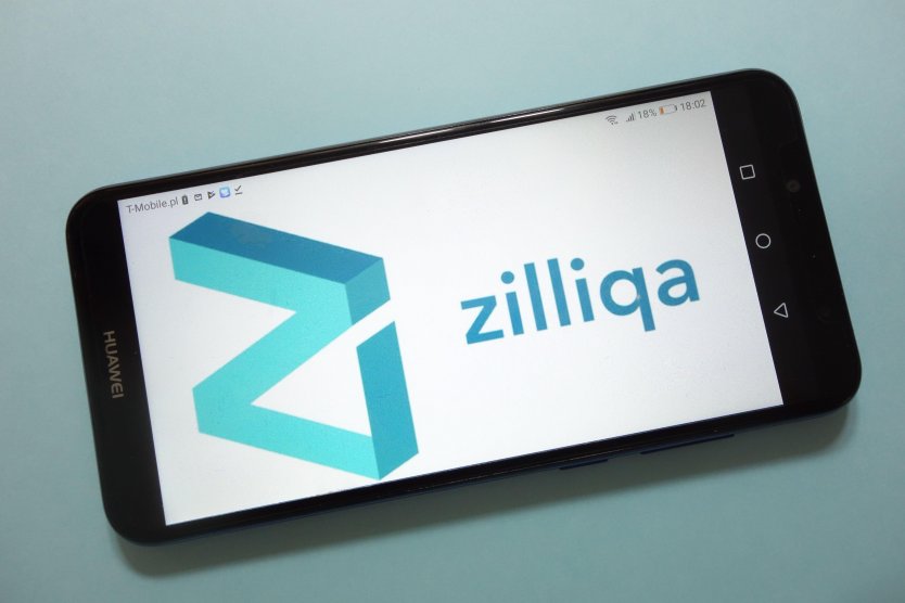 Zilliqa logo shown on a smartphone