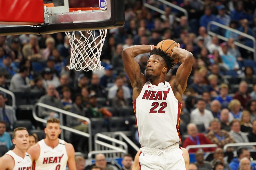 Miami Heat basketball player Jimmy Butler during a game