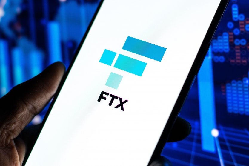 FTX logo on phone screen