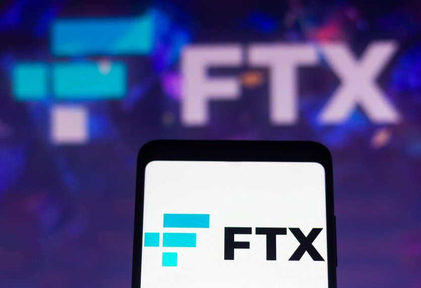  FTX logo on a smartphone screen