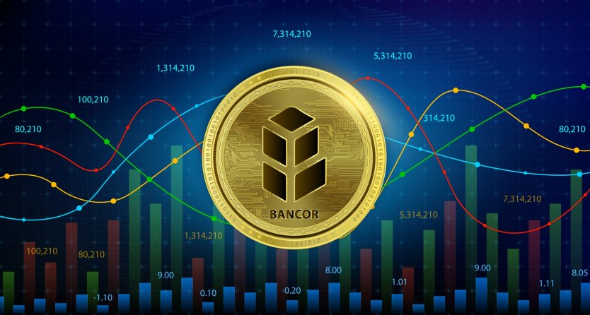 The Bancor name and logo on a coin