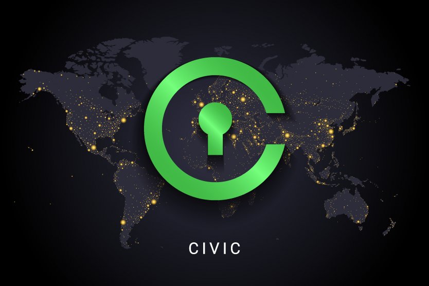 Civic logo in front of a world map