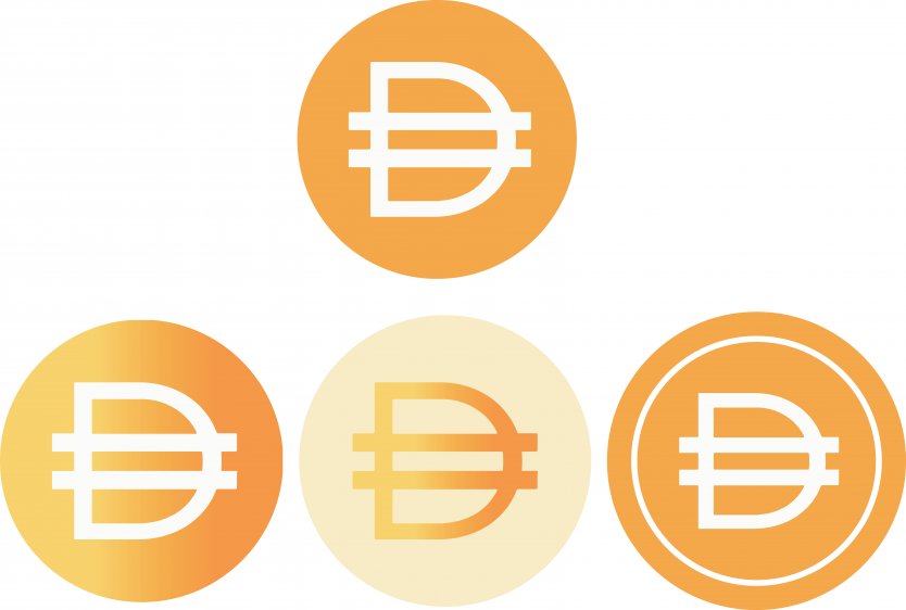 The logo of DAI cryptocurrency