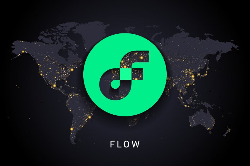 Flow logo in front of a map of the world at night