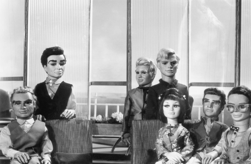 The puppet cast of the British children‘s television programme Thunderbirds, 1 September 1965
