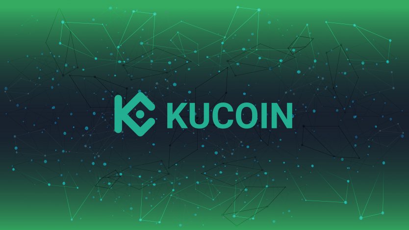 The KuCoin logo on a green background