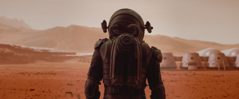 An astronaut on Mars as envisaged in the metaverse