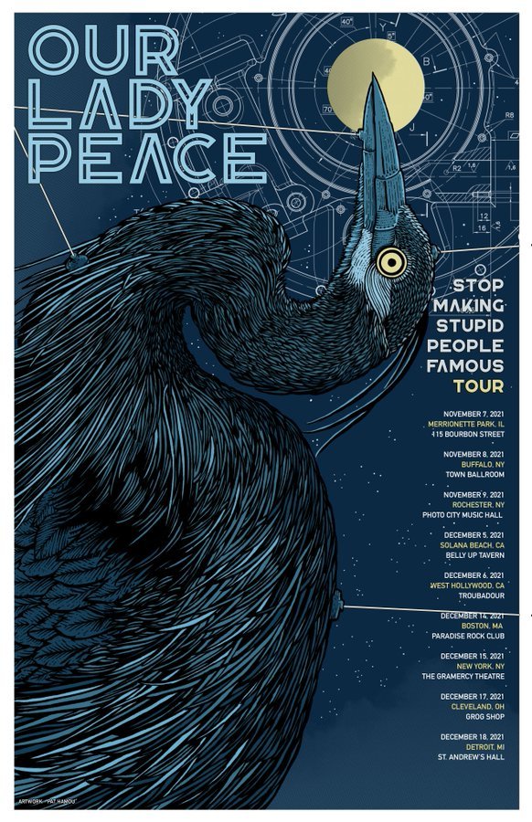 Our Lady Peace Stop Making Stupid People Famous Tour poster