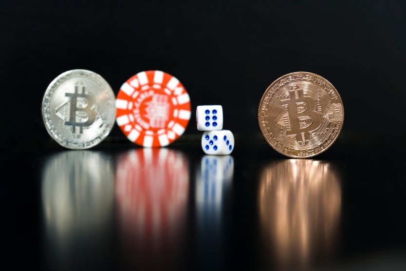 Bitcoins with poker chips