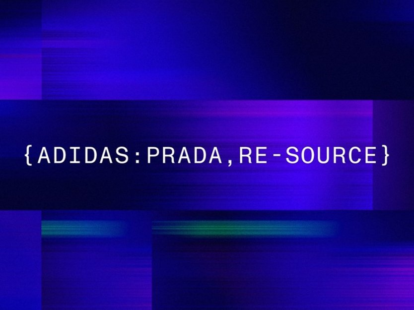 Image of a graphic that includes the words adidas, Prada and re-source