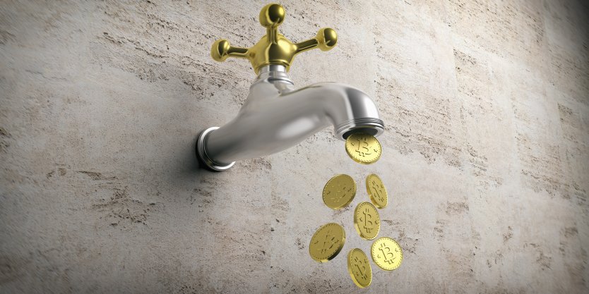 Faucet distribution crypto cryptocurrency banner ads