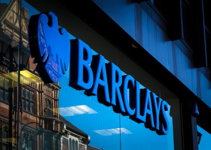  Barclays bank sign and logo in Lincoln