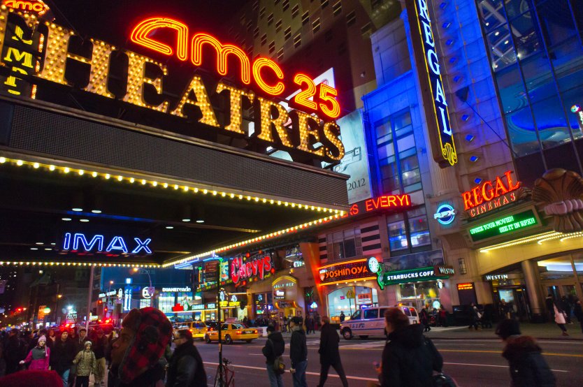 The AMC 25 and Regal Cinemas in New York