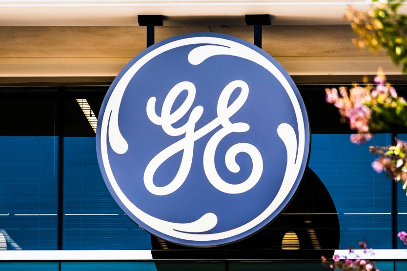Blue and white GE logo