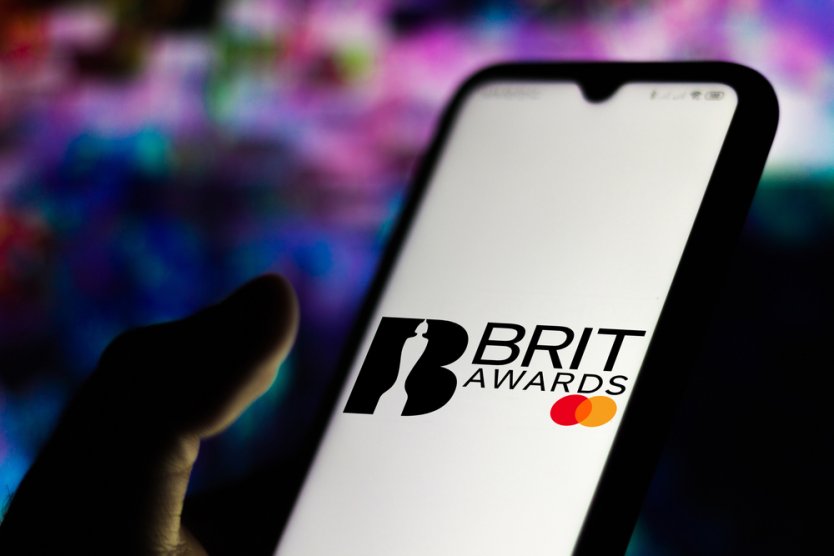 Brit Awards logo shown on a smartphone