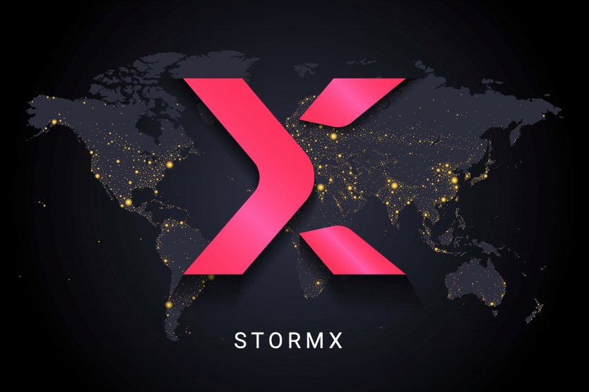 StormX symbol above a map of the earth at night
