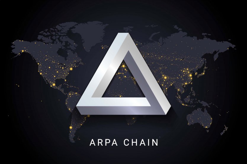ARPA Chain logo in front of a map of the world