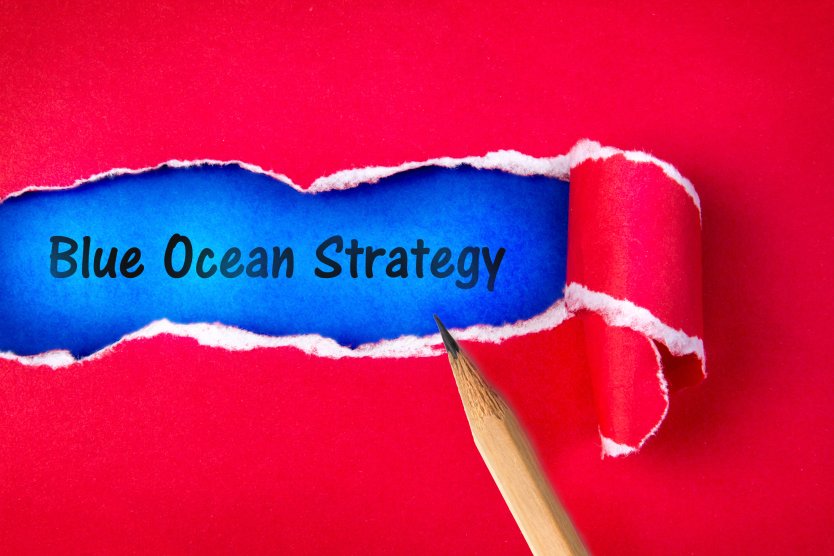 'Blue Ocean Strategy' written ona piece of paper