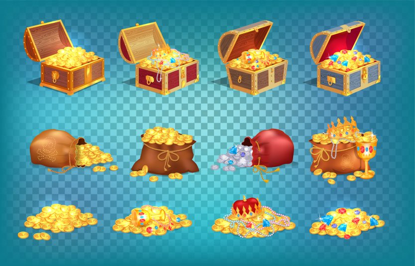 Various images of treasure boxes