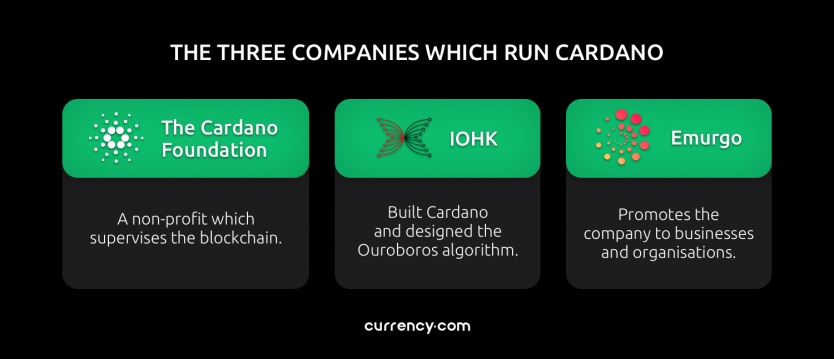 The three companies behind Cardano